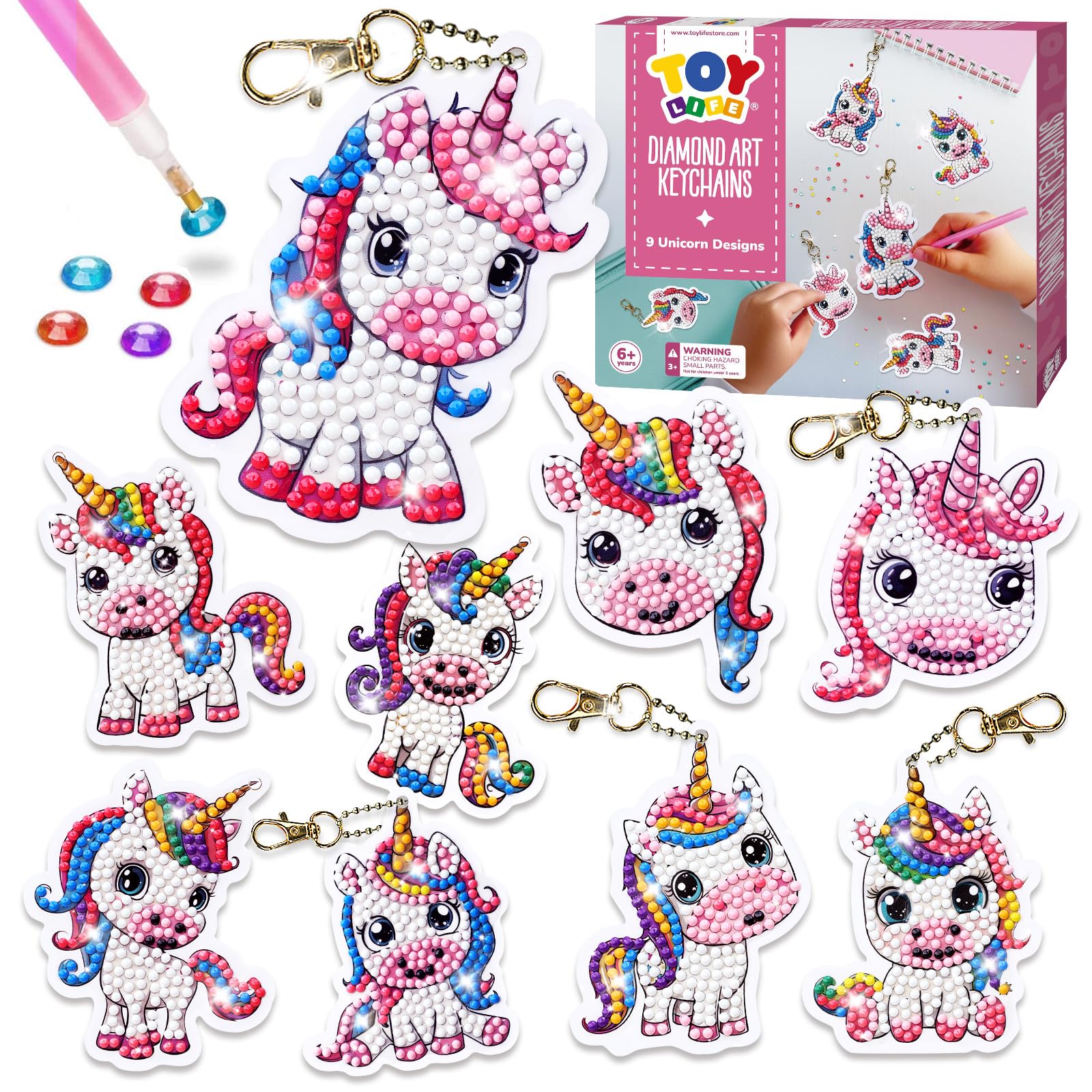 Amazon.com: TOY Life Diamond Art Kits for Kids, 9PCS DIY Unicorn